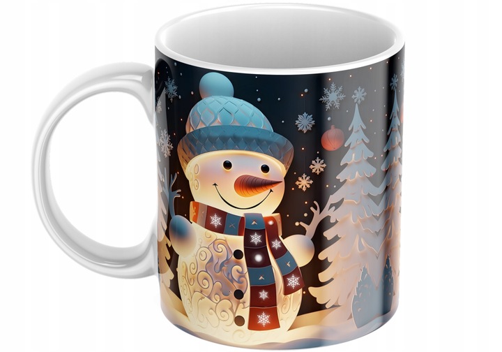 Świąteczny Kubek 3D Bałwanek - Idealny Na Prezent - Urodziny - NOWOŚĆ