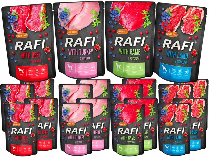 Mokra karma saszetki Rafi mix smaków 20x300 g