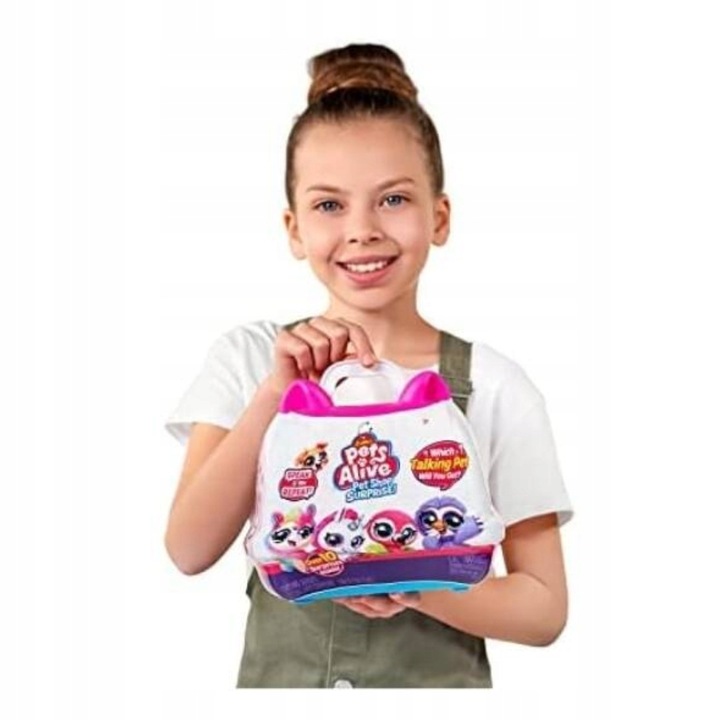 PETS ALIVE INTERAKTYWNY KOT ZABAWKA Z FUNKCJĄ MÓWIENIA I POWTARZANIA ZURU