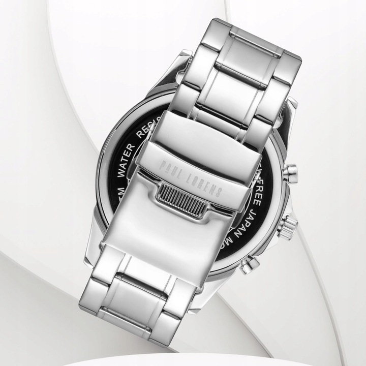 Zegarek męski Paul Lorens NEXTON multi-datownik SREBRNY stylowy BOX+ GRAWER