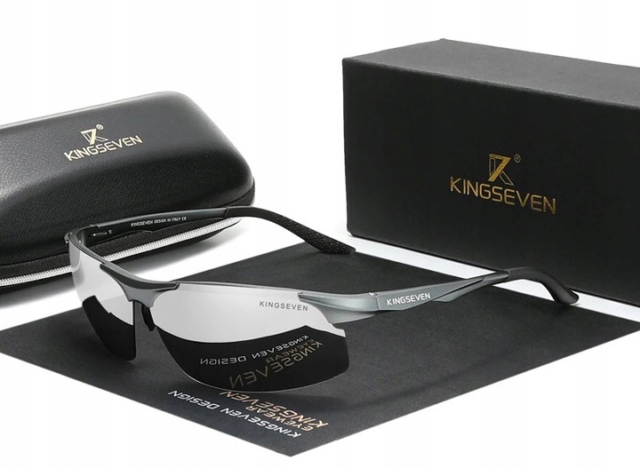 King Seven okulary przeciwsłoneczne pilotki aviator - mężczyzna bez oprawek