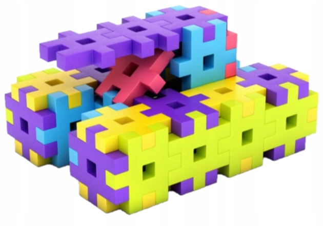 KLOCKI KONSTRUKCYJNE Wafle MELI Basic 150 ELEMENTÓW KREATYWNA ZABAWA DZIECI