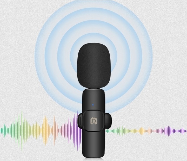 BEZPRZEWODOWY MIKROFON KRAWATOWY PULUZ IOS IPHONE