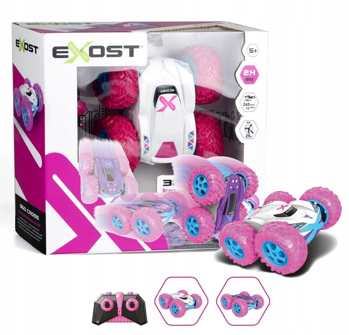 SILVERLIT Exost 360 CROSS AMAZONE AUTKO AUTO ZDALNIE STEROWANE PILOT RC LED