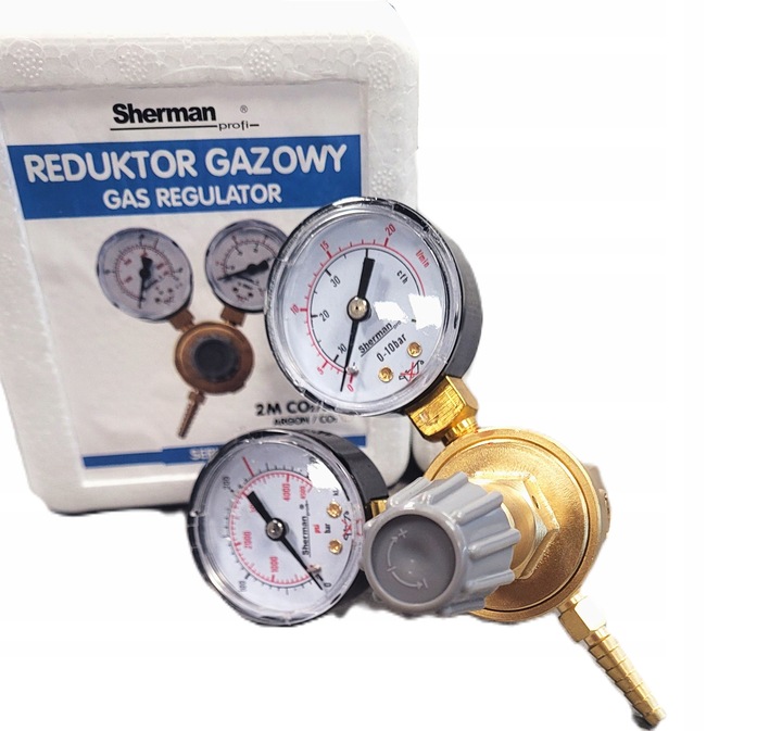 Reduktor Butlowy Mini Zawór Redukcyjny CO2 ARGON DWUTLENEK do 200bar