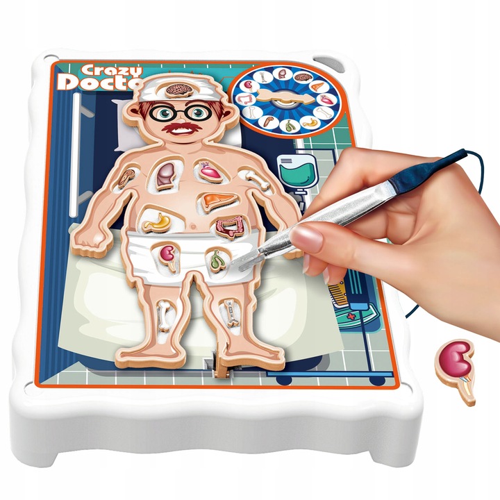 SZALONY LEKARZ GRA ZRĘCZNOŚCIOWA PLANSZOWA OPERACJA MAŁY DOKTOR WOOPIE