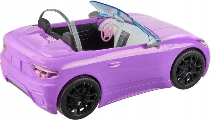 BARBIE AUTO KABRIOLET fioletowy SAMOCHÓD DLA LALEK Barbie zestaw z lalką