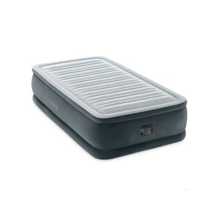 Materac jednoosobowy Intex 191 x 99 x 46 cm szary 64412 FIBER-TECH