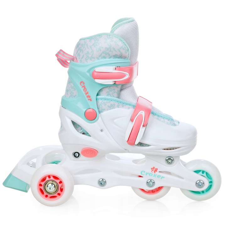 Rolki Łyżwy Wrotki Regulowane 4w1 Croxer Inez 26-29 LED