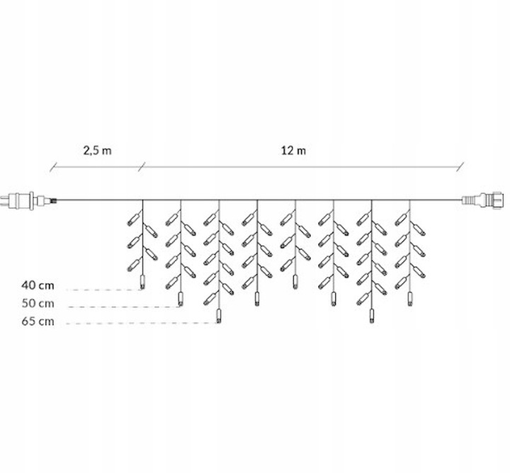 ŚWIATEŁKA LAMPKI LED ZEWNĘTRZNE CHOINKOWE BIAŁE CIEPŁE +FLASH 500LED 27,5