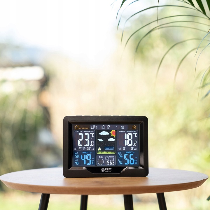 Bezprzewodowa stacja pogody ZEGAR HIGROMETR first austria