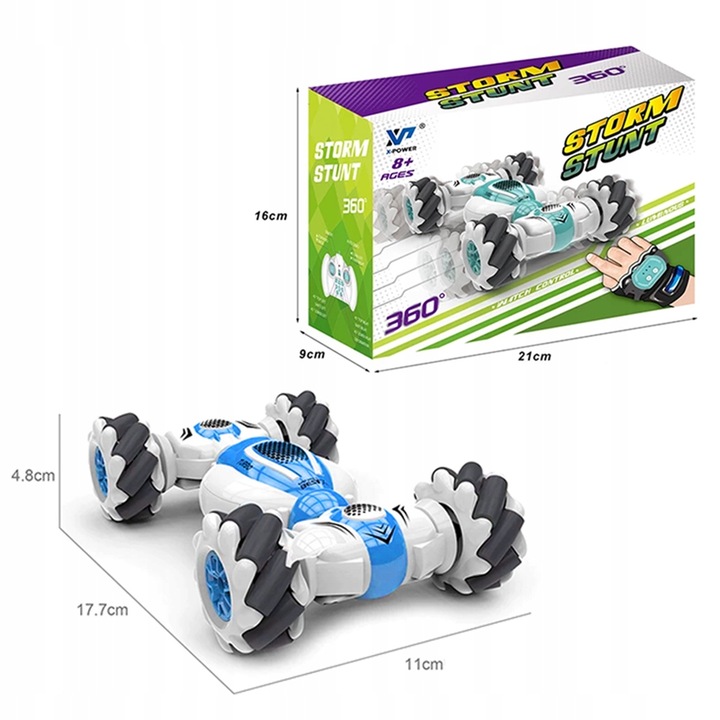 Samochód RC 4x4 drift auto zdalnie sterowane LED pilot gesty kaskaderskie