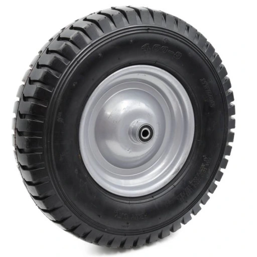 KOŁO DO WÓZKA TACZKI 4.00-8 405mm POMPOWANE + OŚKA