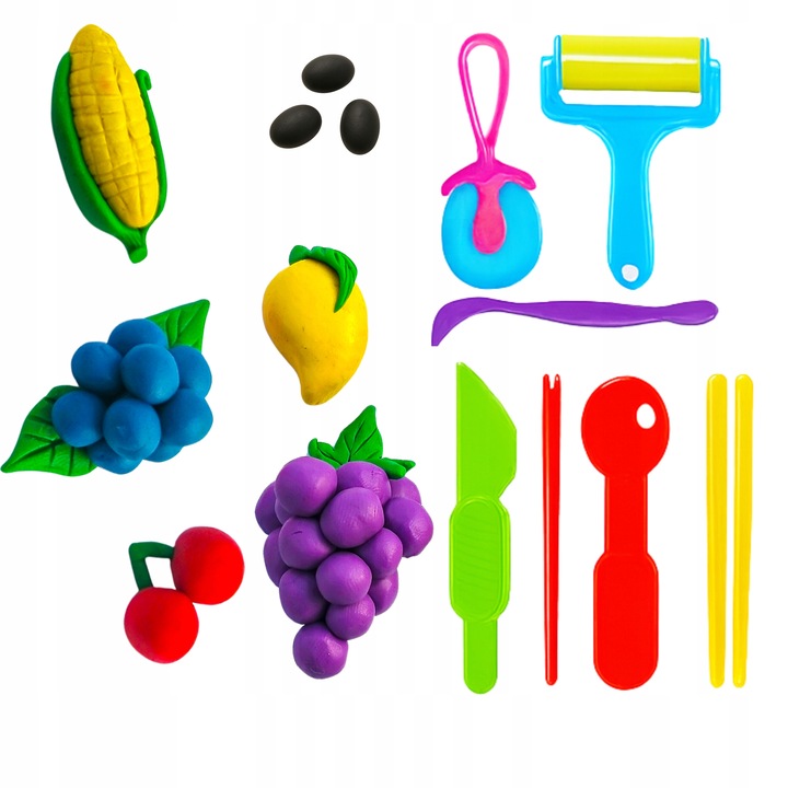 Ciastolina makaron maszynka ciasto masa plastyczna zestaw kreatywny 18w1