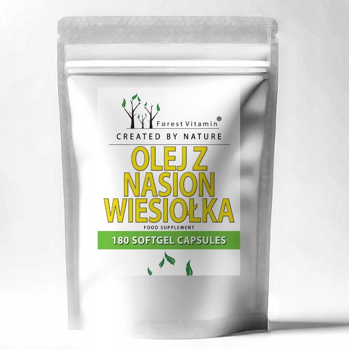 MOCNY OLEJ Z NASION WIESIOŁKA GLA 9% LA 85% + WITAMINA E 180 kapsułek