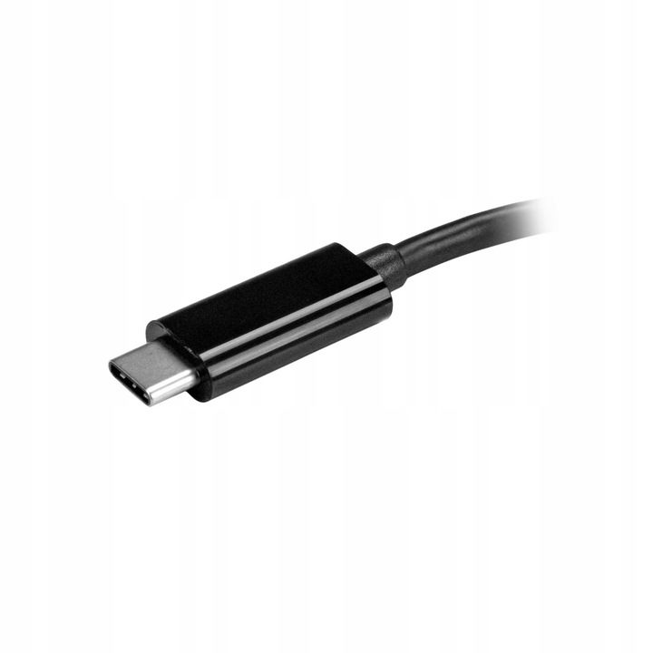 ADAPTER USB 4-PORTOWY CZARNY, USB-C NA USB-A, USB 2.0