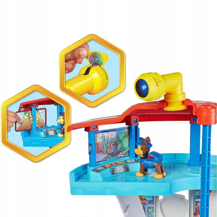 PSI PATROL ZESTAW BAZA OBSERWACYJNA PSIEGO PATROLU + POJAZDY FIGURKI 3+