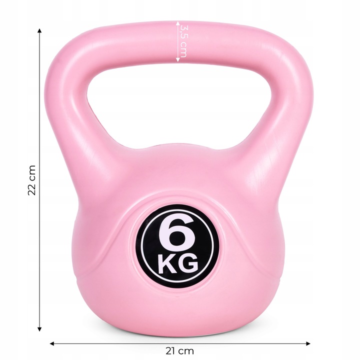 Kettlebell kettle 6 kg do ćwiczeń hantla kula odważnik obciążenie ciężar