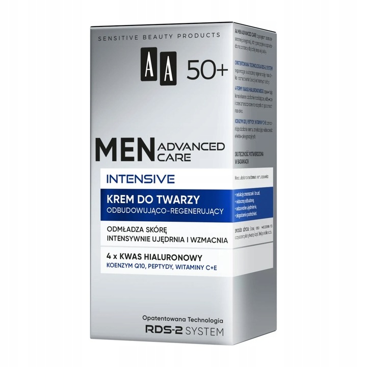 AA MEN ADVANCED CARE INTENSIVE 50+ krem do twarzy odbudowująco-regenerujący