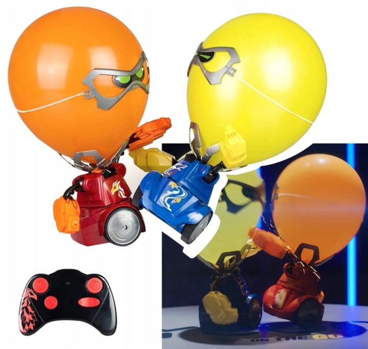 Auto Roboty Walczące Zdalnie Sterowane Balony + 2 Piloty + Zestaw 20 Balon