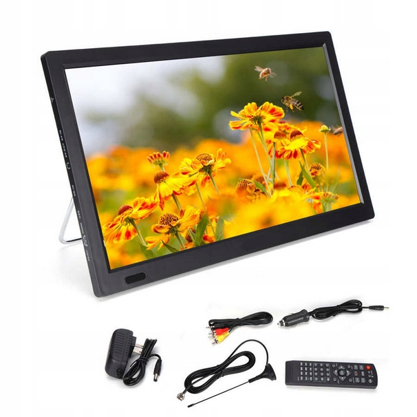 TELEWIZOR PRZENOŚNY 10" 12V/24V/230V DVB-T2 KAMPER