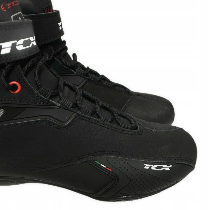 Miejskie buty motocyklowe TCX RUSH BLACK/WHITE czarny biały GRATISY