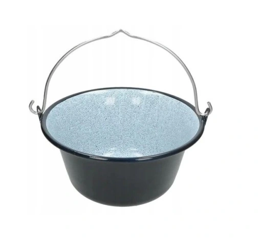 KOCIOŁEK WĘGIERSKI EMALIOWANY TRÓJNÓG GULASZ 14L