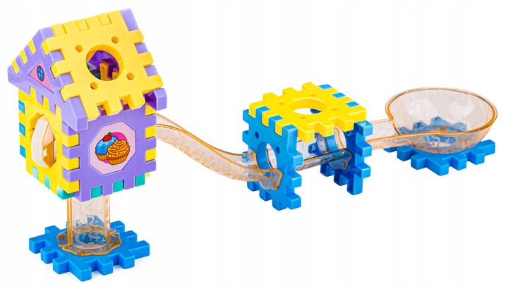 Klocki Wafle Konstrukcyjne Tor Kulkowy Kulodrom Dla Kulek Naklejki 226 Elem