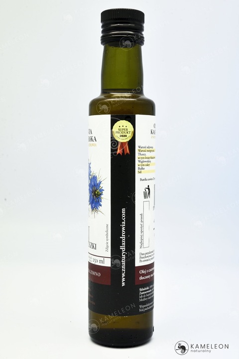 OLEJ Z NASION CZARNUSZKI TŁOCZONY NA ZIMNO nierafinowany Czarnuszka 250ml