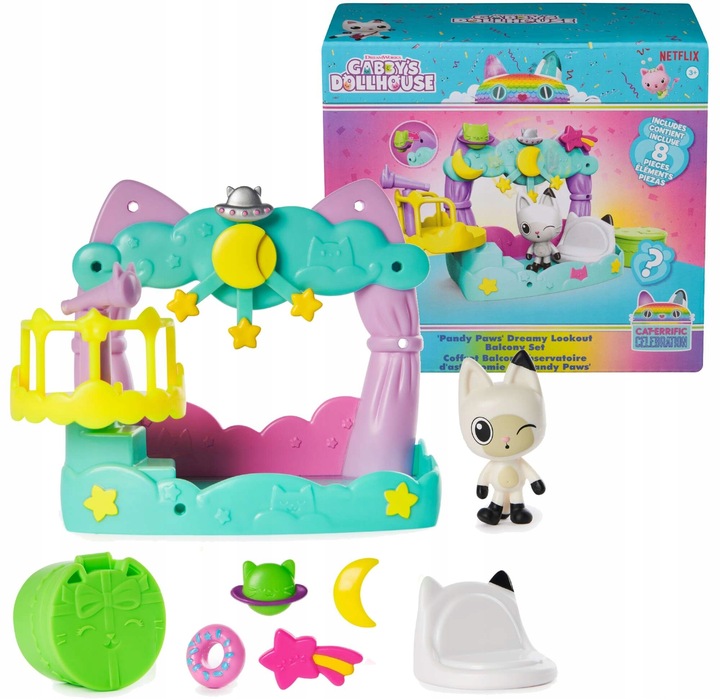 KOCI DOMEK GABI ZESTAW BALKONIK KICIUSIA PANDUSIA OBSERWATORIUM + AKCESORIA