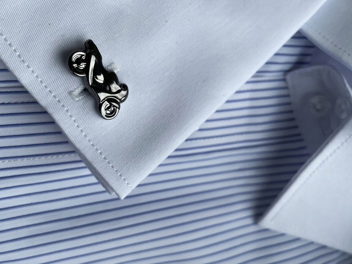 Spinki do mankietów EXC Motocykl Motor Szybki Ścigacz Race kol Grafit Tytan