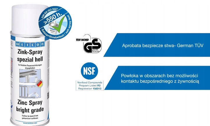 WEICON OCYNK CYNK OGNIOWY W SPRAYU JASNY 400 ml