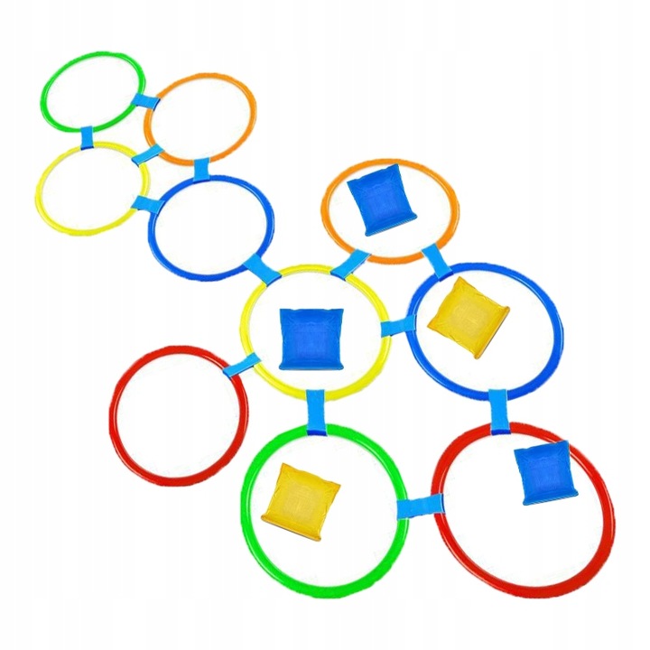 Gra Zręcznościowa Plenerowa Zabawa Ruchowa 3w1 Prezent dla 3 4 5 6 7 latka