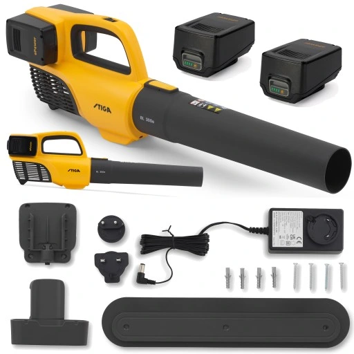 STIGA BL 300E DMUCHAWA AKUMULATOROWA ZESTAW 2X 4 AH 500 W 43 M/S 3 KG