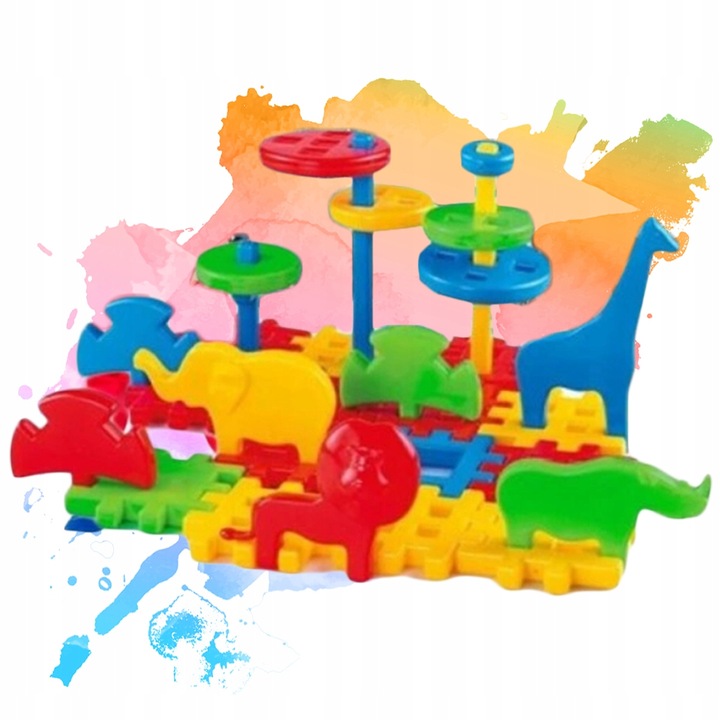 MARIOINEX Klocki Konstrukcyjne Wafle DUŻE Zabawki dla DZIECI Zestaw KLOCKÓW