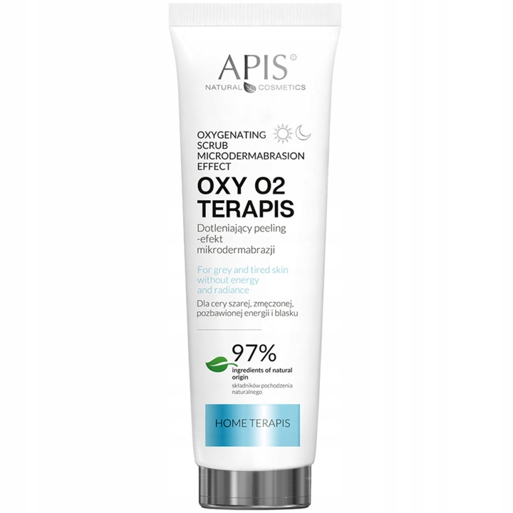 APIS Oxy O2 Dotleniający peeling do twarzy efekt mikrodermabrazji 100ml