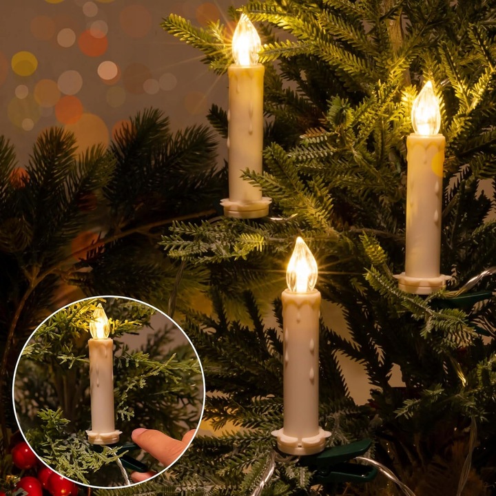 Światełka choinkowe 2x20 LED z timerem i pilotem IP65 możliwość ściemniania