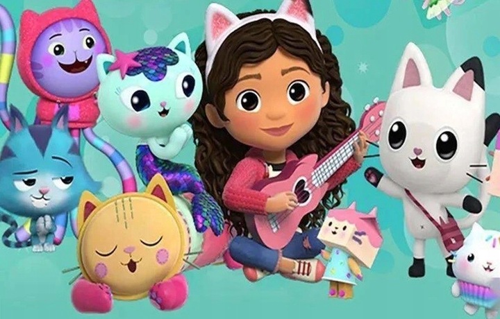 SYRENKOTKA + KICIUŚ PANDUŚ PLUSZAK KOCI DOMEK GABI