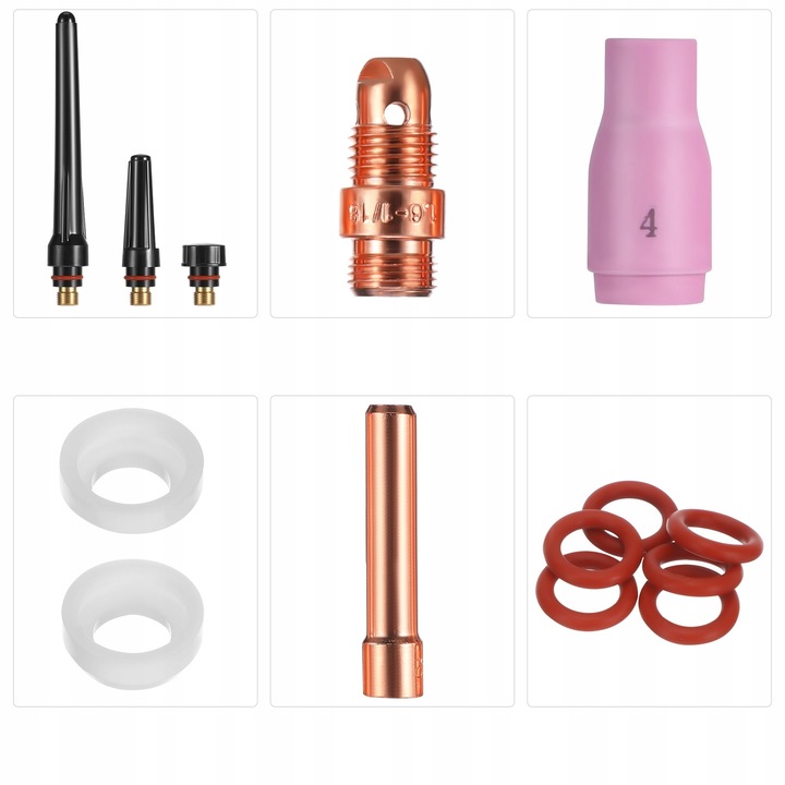 ZESTAW PALNIKA SPAWALNICZEGO KOŃCÓWKA DYSZA SZKŁO WP-17/18/26 KUBEK KIT