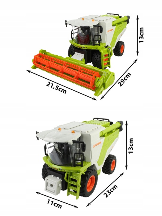 Kombajn Zdalnie Sterowany Pilot R/C Traktor Generator DYMU Światła Dźwięk