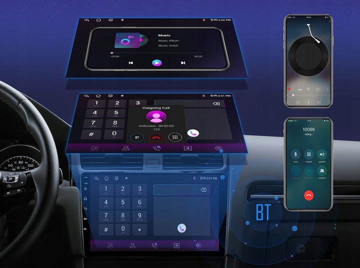 RADIO SAMOCHODOWE 2 DIN ANDROID 13 CARPLAY WIFI SIM GPS MAPY RDS DOTYKOWE