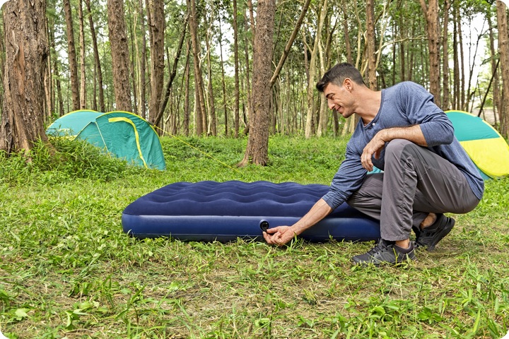 MATERAC DMUCHANY DO SPANIA 203x152x22 ŁÓŻKO DMUCHANE BESTWAY 2os.