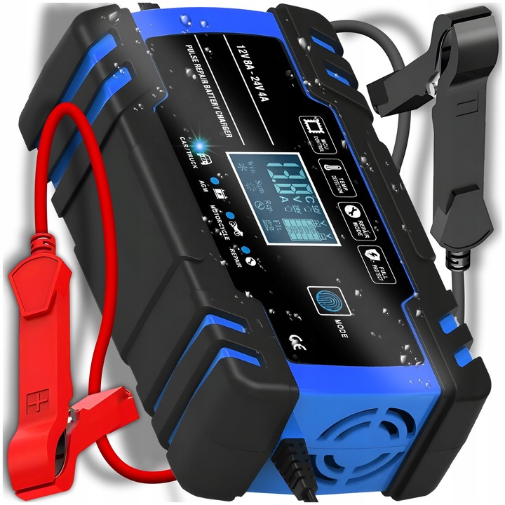 Prostownik AUTOMATYCZNY SAMOCHODOWY FUNKCJA NAPRAWY DO AKUMULATORÓW 12V 24V