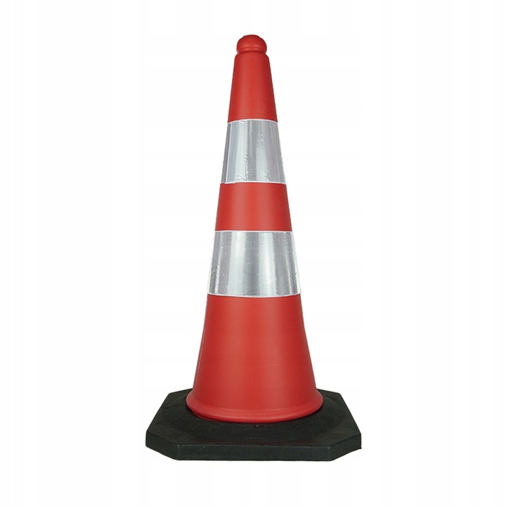 Pachołek Drogowy Twardy Stabilny Ostrzegawczy Guma Elementy ODBLASKOWE 75cm