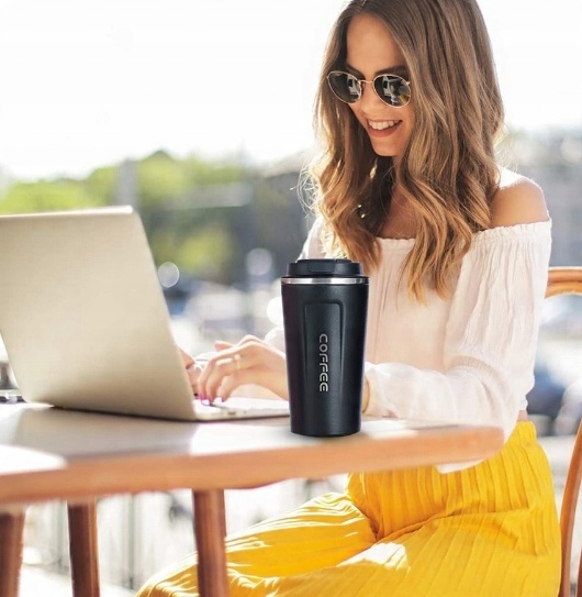 KUBEK TERMICZNY TERMOS 510 ML NA KAWĘ HERBATĘ WYŚWIETLACZ EKRAN LCD SMART