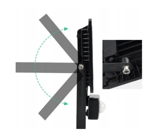 Halogen LED CZUJNIK RUCHU 100W MINI CZUJNIK ZMIERZCHU ZEWNĘTRZNY REFLEKTOR