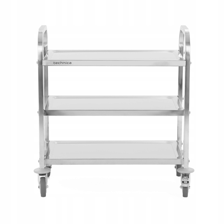 WÓZEK KELNERSKI 3-PÓŁKOWY NIERDZEWNY 75X40X83,5 CM GASTRONOMICZNY TECHNICA