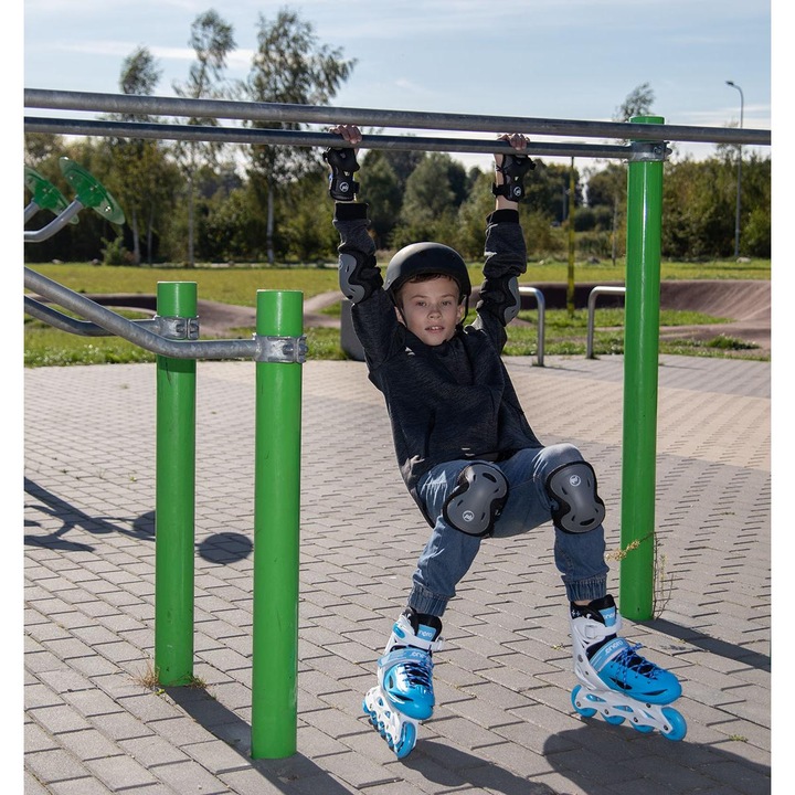 REGULOWANE ŁYŻWOROLKI WROTKI ŁYŻWY DLA DZIECI 4W1 ENERO 30-33 NIEBIESKIE