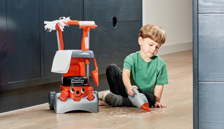 WÓZEK DO SPRZĄTANIA DUŻY ZESTAW ODKURZACZ HENRY MOP WIADRO CASDON 52 CM