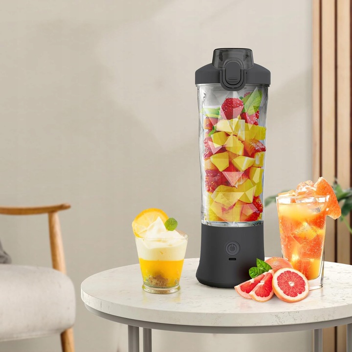 BEZPRZEWODOWY PRZENOŚNY BLENDER TURYSTYCZNY 600ML do Smoothie do Koktajli